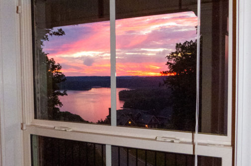 Lake Lanier home for sale sunset view