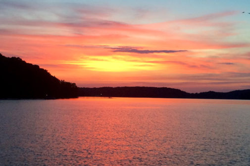 sunset on Lake Lanier